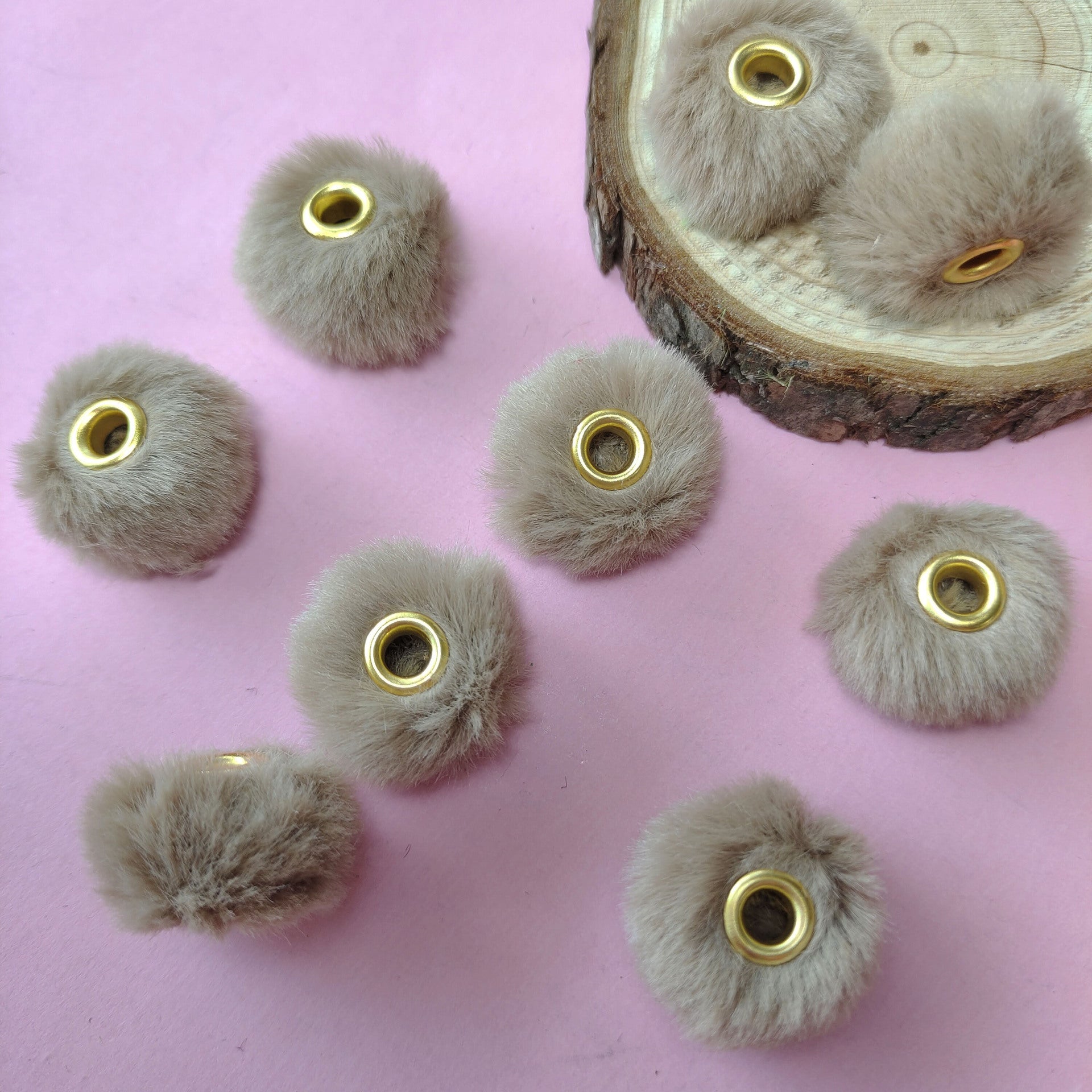 Wholesale 100pcs/pack  20MM Plush Ball Beads Spacers  DIY Beaded Pen Accessories